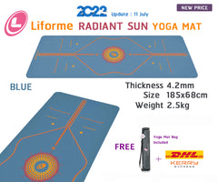 เสื่อโยคะ Liforme RADIANT SUN BLUE YOGA MAT 4.2mm