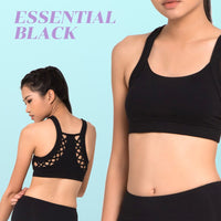 สปอร์ตบรา บราโยคะ บราออกกำลังกาย Fitz - Essential Bra - Black *พร้อมส่ง*