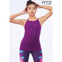 เสื้อโยคะ Fitz - Strappy Tank Top - Plum