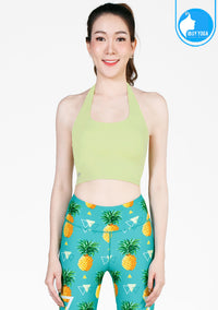 สปอร์ตบราแบบคล้องคอ IBY - Yoga Sport Halterneck cropped With Bra On-trend - Light Green เขียวอ่อน