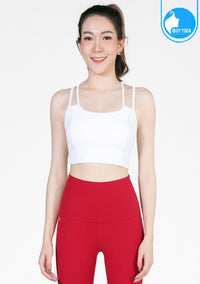 สปอร์ตบรา บราโยคะ บราออกกำลังกาย IBY - Yoga Sport Crop With Bra Adorable - White ขาว