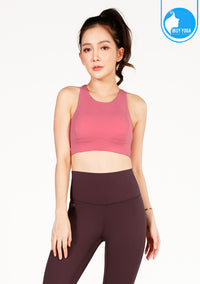 สปอร์ตบรา บราโยคะ บราออกกำลังกาย IBY - Yoga Sport Bra Light Support Twisted - Pink *พร้อมส่ง*