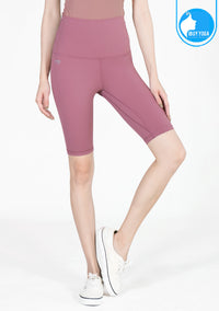 กางเกงโยคะขาสั้น IBY - High Waist Yoga Knee Breeches - Pink