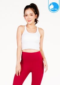 สปอร์ตบรา บราโยคะ บราออกกำลังกาย IBY - Yoga Sport Crop With Bra Cropped - White ขาว