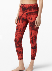 Lululemon Align High-Rise Pant 25" Cool - Game Day Red Black Multi