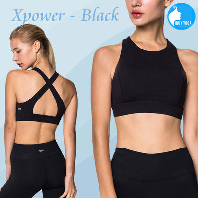 Sports bra, yoga bra, exercise bra, Fitz - XPower Bra - Black *Ready to ship*