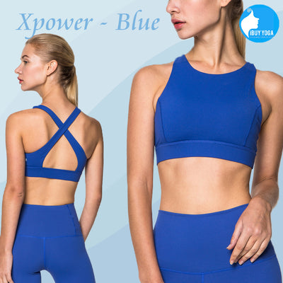 Sports bra, yoga bra, exercise bra, Fitz - XPower Bra - Dark blue *Ready to ship*