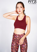 Sports bra, yoga bra, exercise bra, Fitz - Inversion Bra - Red Biking *Ready to ship*