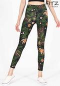 Fitz yoga pants, exercise, 9-inch legs, Kra Dang Nga pattern