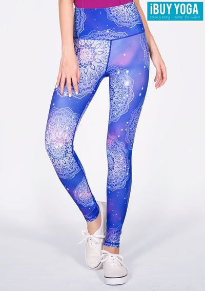 IBY-Long yoga pants, model 535S - Mandala pattern