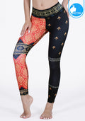 FITZ yoga pants, exercise, 9-inch legs, Sari pattern