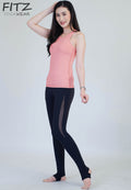 Fitz - High Waist Long Pants - Feel Toe - Black