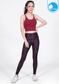 IBY-Long yoga pants, model 535S - Botan pattern
