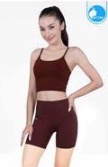 IBY - Yoga Sport Crop With Bra Awake - Wine Red Dark Wine Red