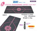 Liforme BLOSSOMING LOTUS GREY YOGA MAT 4.2mm