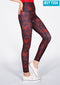 IBY-กางเกงโยคะขายาว รุ่น535S - ลายผีเสื้อแดง Butterfly Red