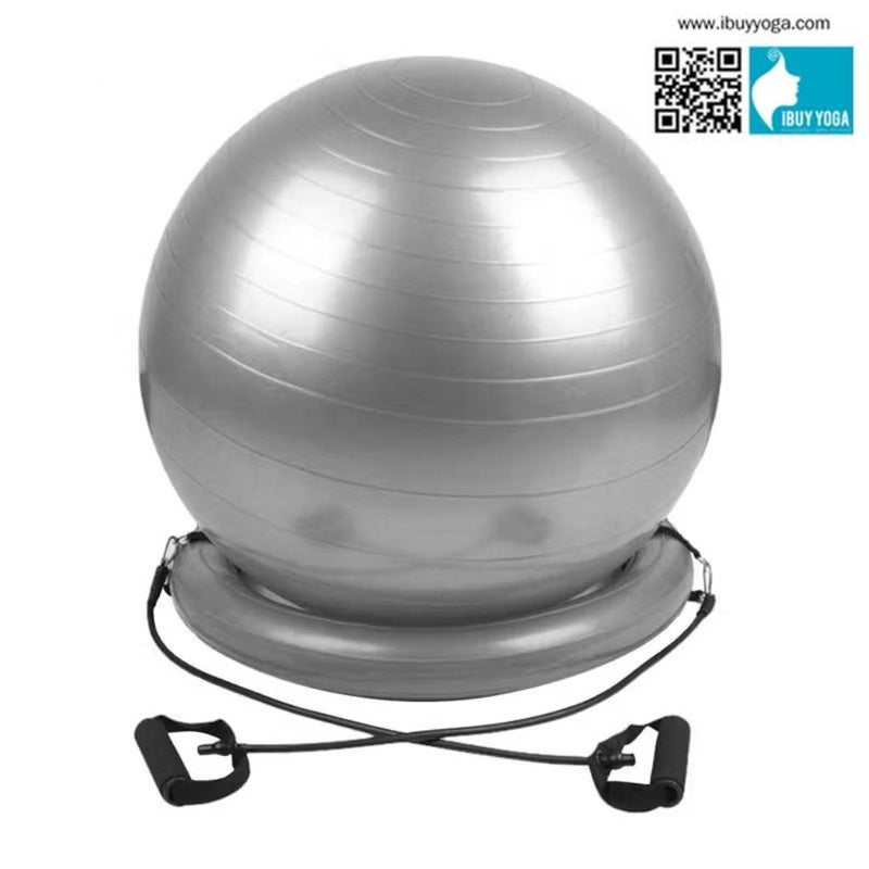 Ball Chair 65cm. ลูกบอลโยคะพร้อมฐานและเชือกยืด