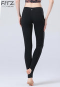 Fitz - High Waist Long Pants - Feel Toe - Black