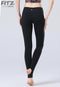 Fitz - High Waist Long Pants - Feel Toe - Black