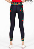 Fitz yoga pants, exercise, 9-inch legs, Batika pattern - Batikka