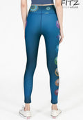 Fitz yoga pants, exercise, 9-inch legs, Chakra pattern - Chakras