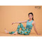 Fitz yoga pants, exercise, 9-inch legs, Pineapple pattern