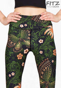 Fitz yoga pants, exercise, 9-inch legs, Kra Dang Nga pattern