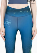 Fitz yoga pants, exercise, 9-inch legs, Chakra pattern - Chakras