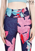 Fitz yoga pants, exercise, 9-inch legs, Splendor pattern