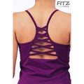 Fitz Yoga Shirt - Strappy Tank Top - Plum