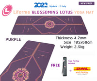 เสื่อโยคะ Liforme BLOSSOMING LOTUS PURPLE YOGA MAT 4.2mm