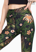 Fitz yoga pants, exercise, 9-inch legs, Kra Dang Nga pattern