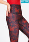 IBY-กางเกงโยคะขายาว รุ่น535S - ลายผีเสื้อแดง Butterfly Red