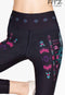 Fitz yoga pants, exercise, 9-inch legs, Queen Cleopatra pattern