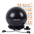 Ball Chair 65cm. Yoga ball with base and stretch rope.