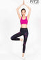 Fitz yoga pants, exercise, 9-inch legs, Queen Cleopatra pattern