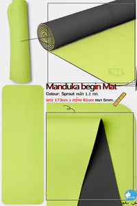 Manduka begin yoga mat 5mm (68")