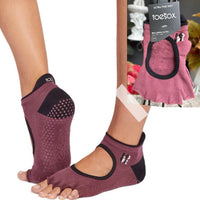 ถุงเท้ากันลื่นแยกนิ้ว เปิดนิ้วเท้า ถุงเท้ากันลื่นโยะคะ ถุงเท้าพิลาทิส แบรนด์ โทซอคส์ 👣 Toesox รุ่น Bellarina Half Toe