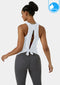 IBY - Tie back tank เสื้อกล้ามผ้ายืดออกกำลังกาย รุ่น Tie - White