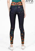 Fitz yoga pants, exercise, 9-inch legs, Arty pattern - Arty