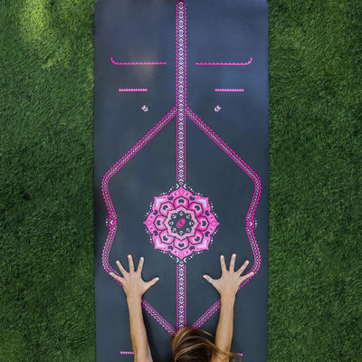 Liforme Blossoming Lotus Grey Yoga Mat เสื่อโยคะ 4.2mm