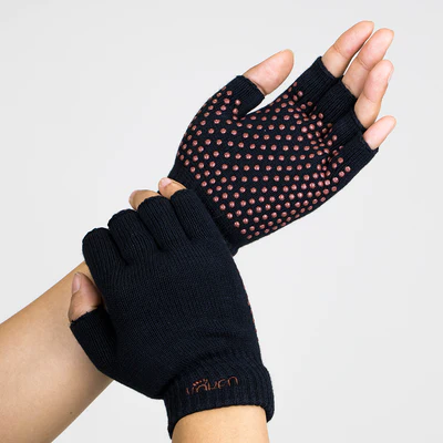 ถุงมือกันลื่นรุ่น Vaken Grip Gloves-1 Pairs/Pack - Black Dot Brown