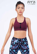 Sports bra, yoga bra, exercise bra, Fitz - Buno Sports Bra - Red *Ready to ship*