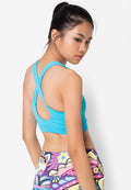 Sports bra, yoga bra, exercise bra, Fitz - Phoenix Bra - Sky Blue