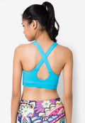 Sports bra, yoga bra, exercise bra, Fitz - Phoenix Bra - Sky Blue