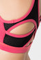 สปอร์ตบรา บราโยคะ บราออกกำลังกาย Fitz - Black Mesh Bra - Watermelon Red *พร้อมส่ง*