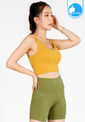 Sports bra, yoga bra, exercise bra IBY - Yoga Sport Crop With Bra Focus - Yellow Mustard, mustard yellow