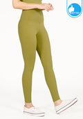 IBY - Yoga High Waist Long Legging Shine - Olive Green