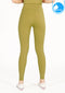 IBY - Yoga High Waist Long Legging Shine - Olive Green
