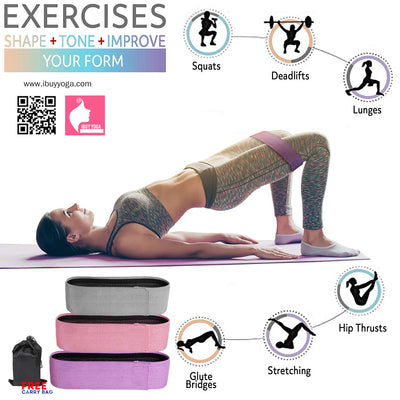 Resistance Bands, Hip Bands, stretchable straps, increase exercise resistance